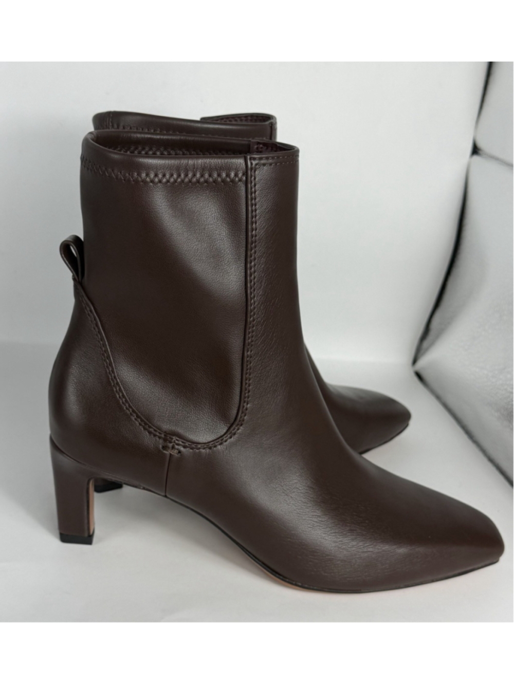 Franco Sarto Women's Tarrin Ankle Boot square toe brown chocolate size 6M
